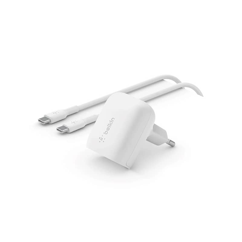 Chargeur secteur USB-C 20W avec câble USB-C Belkin photo 1