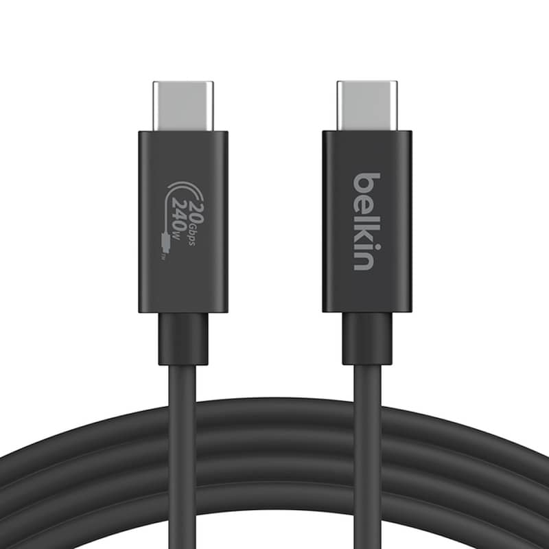 Câble USB-C 4.0 240W 2m Noir Belkin photo 1