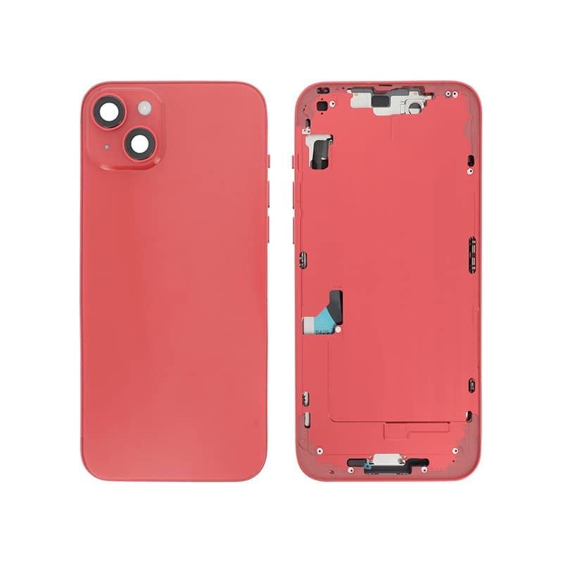 Châssis avec vitre arrière pour iPhone 14 Plus Rouge photo 1