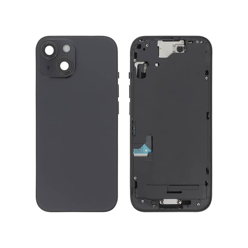 Châssis avec vitre arrière pour iPhone 15 Noir photo 1