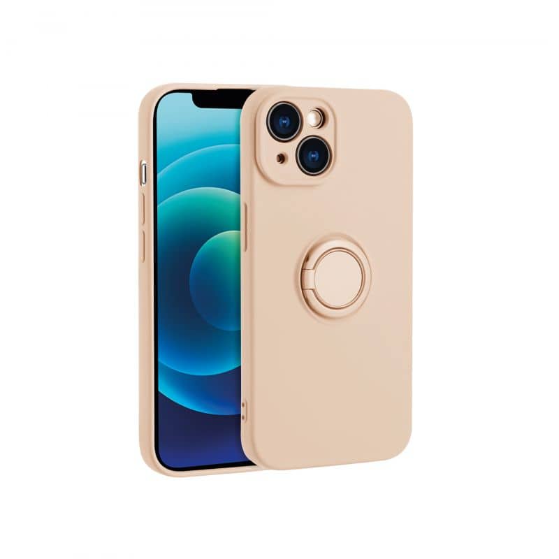 Coque avec anneau beige pour iPhone 11