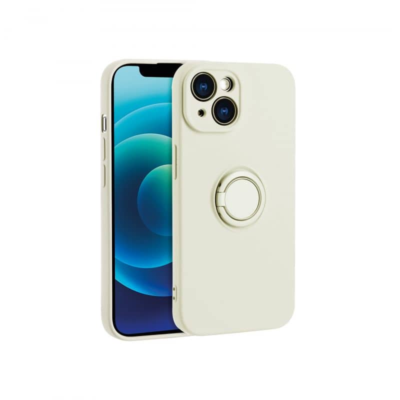 Coque avec anneau blanc pour iPhone 11