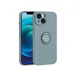 Coque avec anneau gris bleu pour iPhone 11