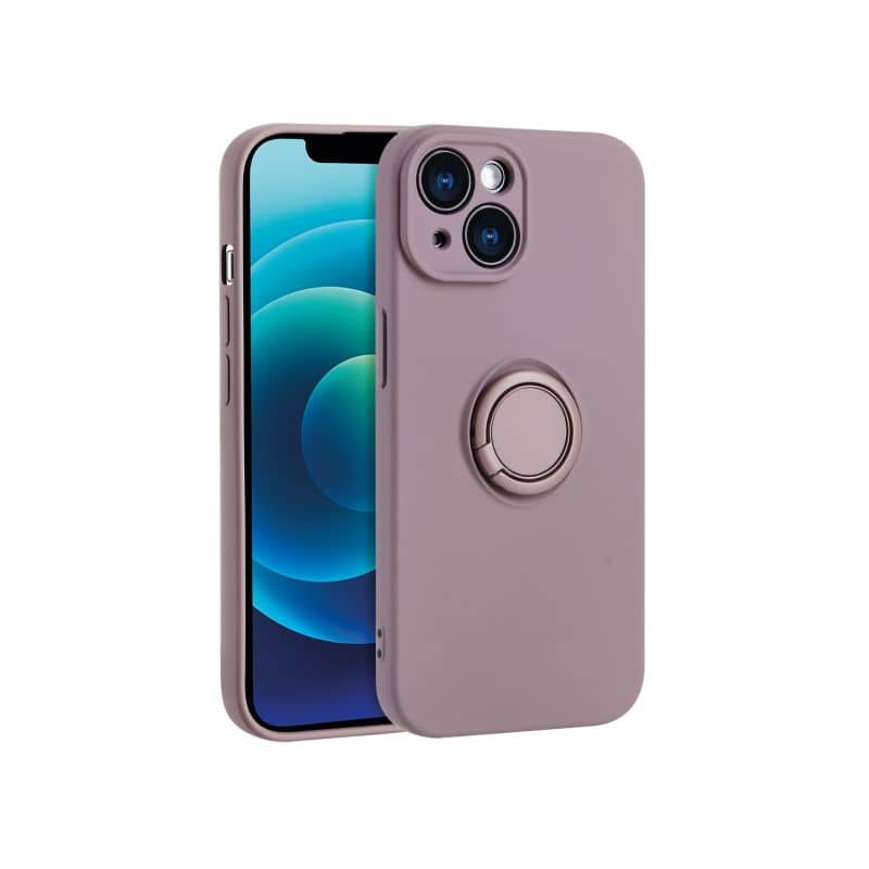 Coque avec anneau gris violet pour iPhone 11