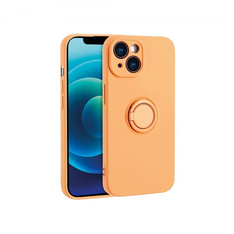 Coque avec anneau orange pour iPhone 11