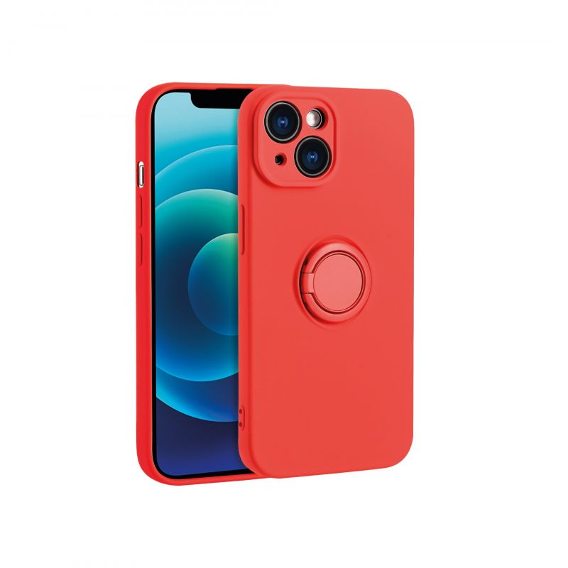 Coque avec anneau rouge pour iPhone 11