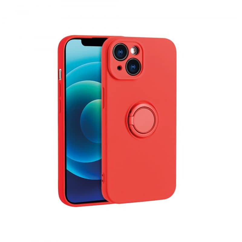 Coque avec anneau rouge pour iPhone 13 Pro