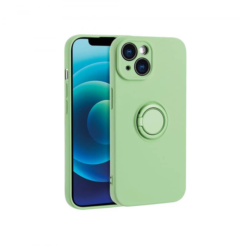 Coque avec anneau vert pour iPhone 11