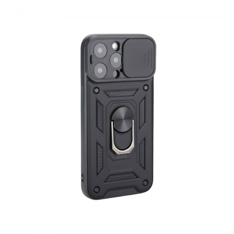 Coque Defender noire pour iPhone 16