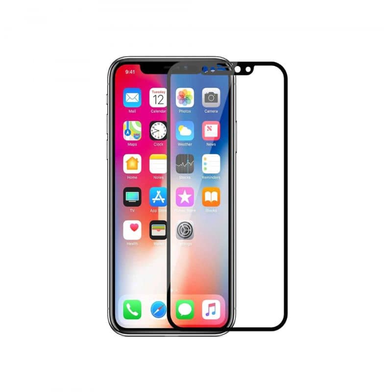 Verre trempé pour Redmi 9C ou 10A avec bordure noire