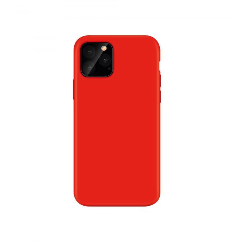 Housse silicone pour iPhone 14 avec intérieur microfibres Rouge