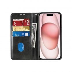 Housse portefeuille Noire pour Redmi Note 12 Pro+