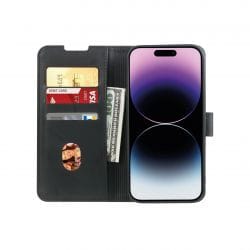 Housse portefeuille coque souple Noire pour Redmi Note 12 Pro+