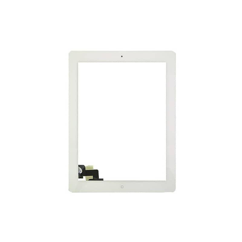 Vitre tactile blanche prémontée pour IPad 2 qualité STANDARD photo 2