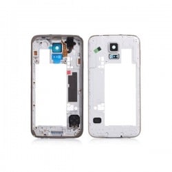 Châssis intermédiaire contour chrome pour Samsung Galaxy S5 Blanc photo 2