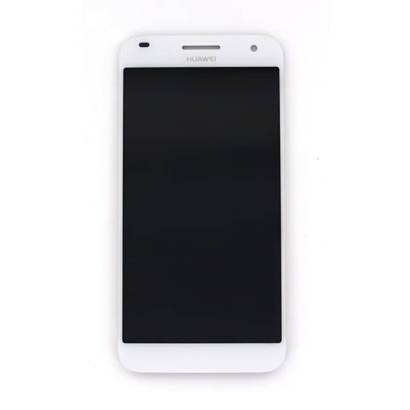 Ecran Blanc avec vitre et LCD pour Huawei Ascend G7 photo 2