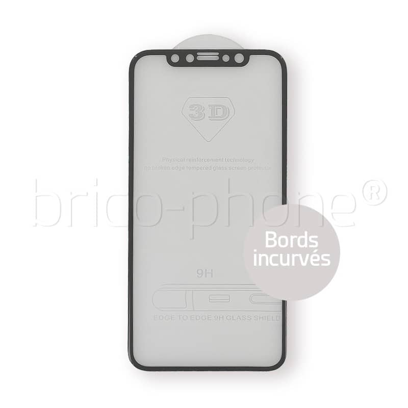 Protecteur en verre trempé noir INCURVE pour iPhone X photo 2