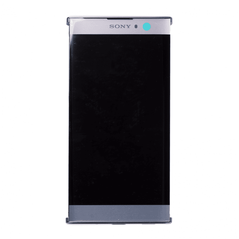 Bloc Ecran Argent avec vitre et LCD sur châssis pour Sony Xperia XA2