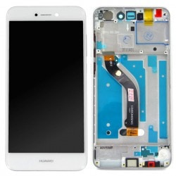 Ecran Blanc COMPLET prémonté sur châssis pour Huawei P8 Lite 2017 photo 1