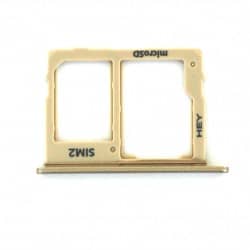 Rack tiroir carte mémoire Micro SD et Sim 2 pour Samsung Galaxy J6 Dual Or Photo 1