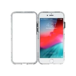 Coque transparente avec bumper magnétique Argent pour iPhone 6 et 6S Photo 3