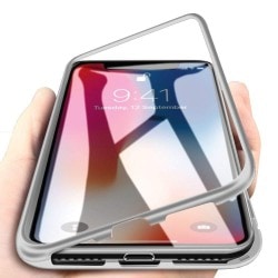 Coque transparente avec bumper magnétique Argent pour iPhone X et XS Photo 2