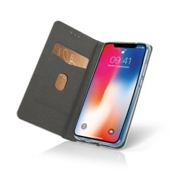 Housse portefeuille Smart Venus avec effet cuir noir pour iPhone X et XS Photo 2