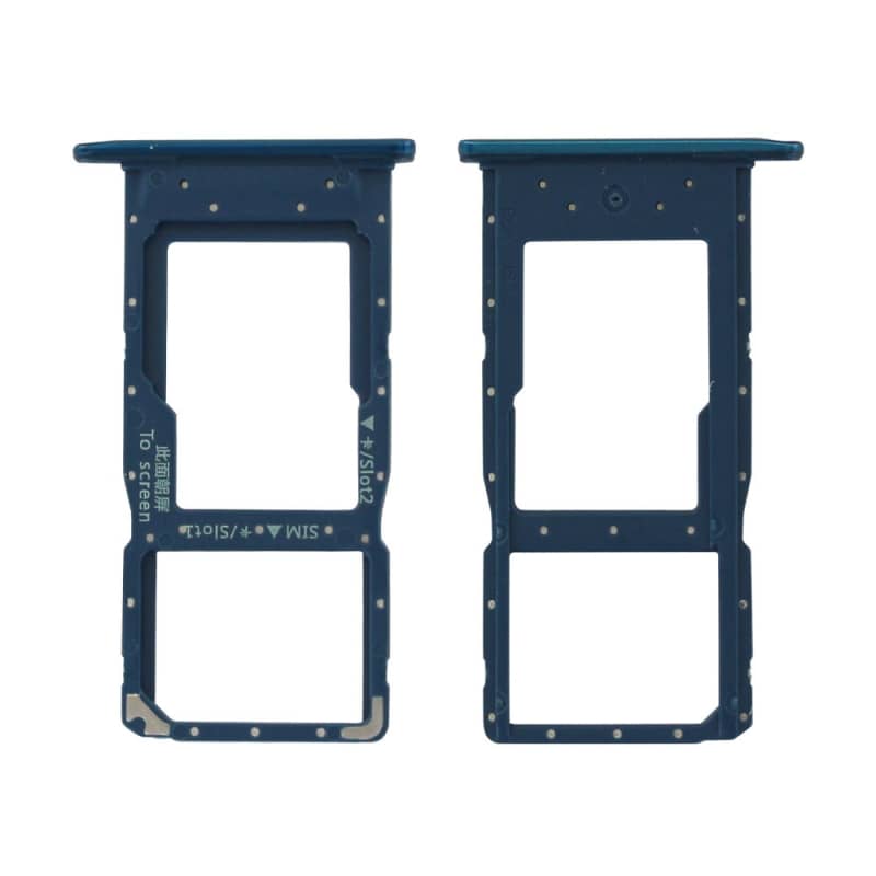 Rack pour cartes SIM et SD bleu pour Huawei P Smart 2019_photo1