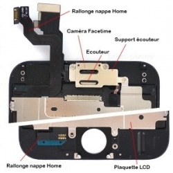 Ecran NOIR iPhone 6 RAPPORT QUALITE / PRIX pré-assemblé photo 3