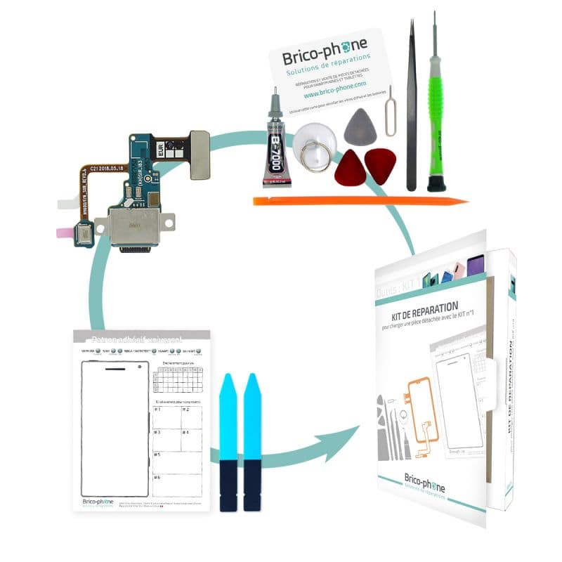 Kit de réparation Connecteur de charge et micro Samsung Galaxy Note 9