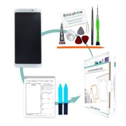 Kit de réparation Ecran Blanc avec vitre et LCD pré-assemblé Xiaomi Redmi 6