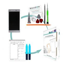 Kit pour remplacer l'écran Silver (vitre et LCD) Sony Xperia XZ / XZ Dual