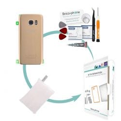 Kit de remplacement Vitre arrière GOLD Samsung Galaxy S7