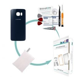 Kit de remplacement Vitre arrière NOIRE Samsung Galaxy S6