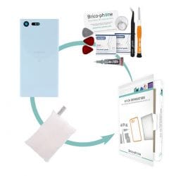 Kit pour remplacer la vitre arrière Bleue Sony Xperia X Compact