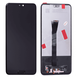 Bloc Ecran Noir COMPLET prémonté sur chassis pour Huawei P20 Photo 0