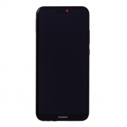 Bloc Ecran Noir COMPLET prémonté sur chassis + batterie pour Huawei P20 Lite Photo 2