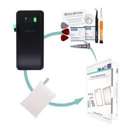 Kit de remplacement Vitre arrière NOIRE Samsung Galaxy S8+