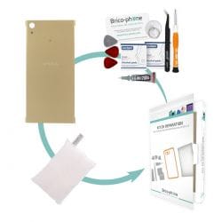 Kit pour remplacer la vitre arrière GOLD Sony Xperia XA1 Ultra