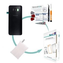 Kit de remplacement Vitre arrière NOIRE Samsung Galaxy S8