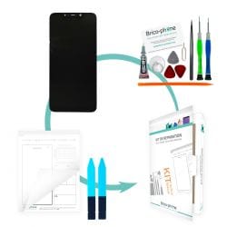 Kit de réparation Ecran Noir avec vitre et LCD pré-assemblé Xiaomi Pocophone F1