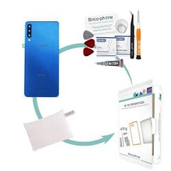 Kit de réparation Vitre arrière Bleue Samsung Galaxy A7 2018