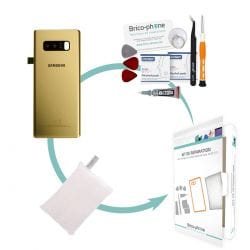 Kit de réparation Vitre arrière Samsung Galaxy Note 8 Or Topaze