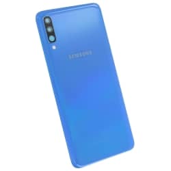 Remplacer la vitre arrière en plastique du Galaxy A70 bleu par une pièce neuve d'origine avec Bricophone_photo3