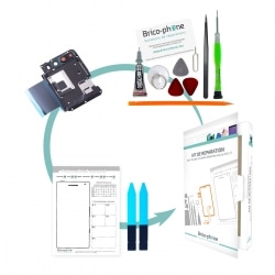 Kit Brico-phone avec lentille caméra + nappe NFC pour Huawei P smart Z Vert