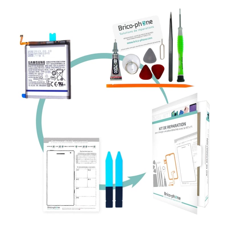 Kit pour remplacer la batterie d'origine du Samsung Galaxy Note 10