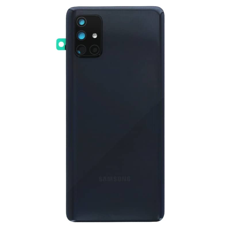 Vitre arrière pour Samsung Galaxy A71 Noir Prismatique photo 2