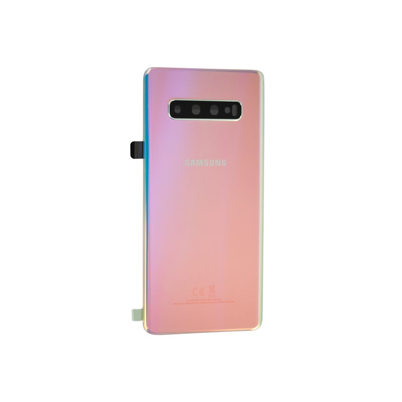 Vitre arrière avec logo pour Samsung SM-G975 Galaxy S10 Plus - Argent photo 0