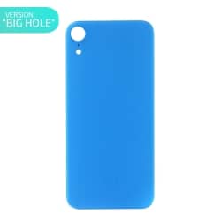 Vitre arrière pour iPhone XR Bleu - Version BIG HOLE