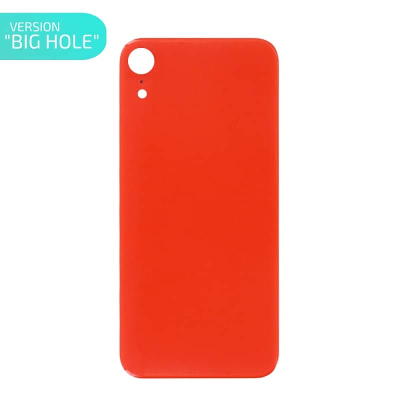 Vitre arrière pour iPhone XR Corail - Version BIG HOLE